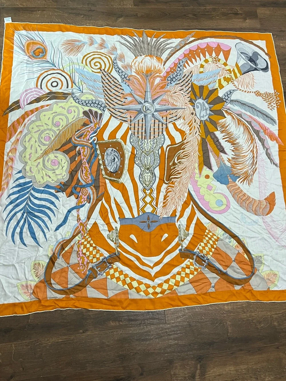 Hermès Cheval Masque Shawl 140